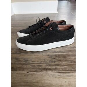 Good Man Brand Edge Lo Top Sneaker Black Vachetta Suede Italy Men's Size 9